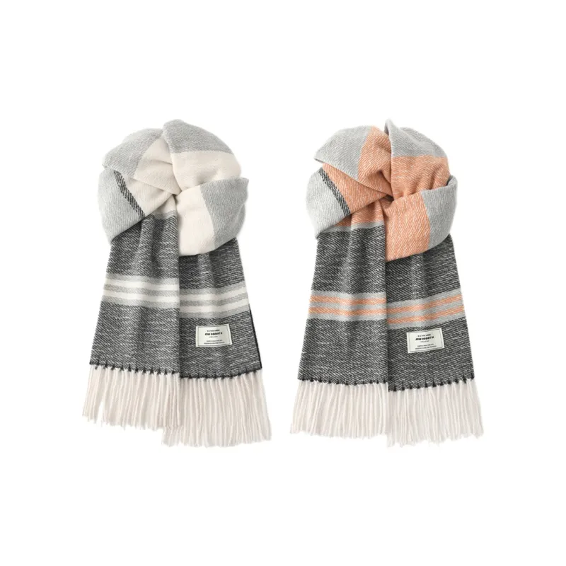 FREE RABBITⅡ Korean Style Fashion Elegance Versatile Warm Fringe Shawl Scarf Unisex-14