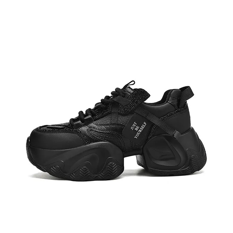 DAPHNE Warm Cushioning Height Increasing Wear-Resistant Lightweight Slip-Resistant Low-Top Chunky Sneakers Women's-9
