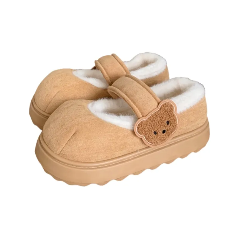 Thin Strips Cotton Slippers Women's, Pink-11