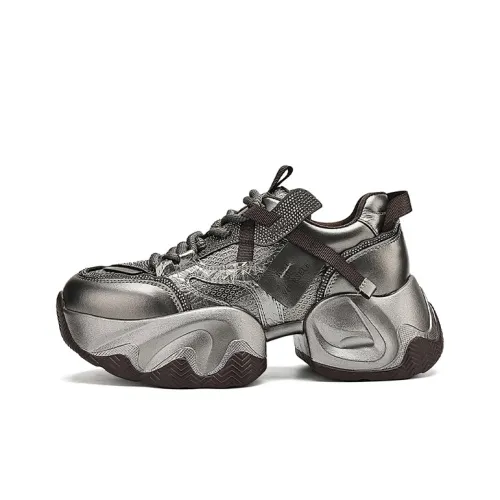 DAPHNE Warm Cushioning Height Increasing Wear Resistant Lightweight Slip Resistant Low Top Chunky Sneakers Women's
