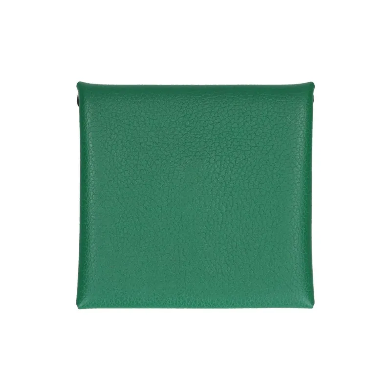 HERMES Bastia Evecolor Calfskin Coin Purse Card Holder Wallet Women's 1L Cactus Green-1