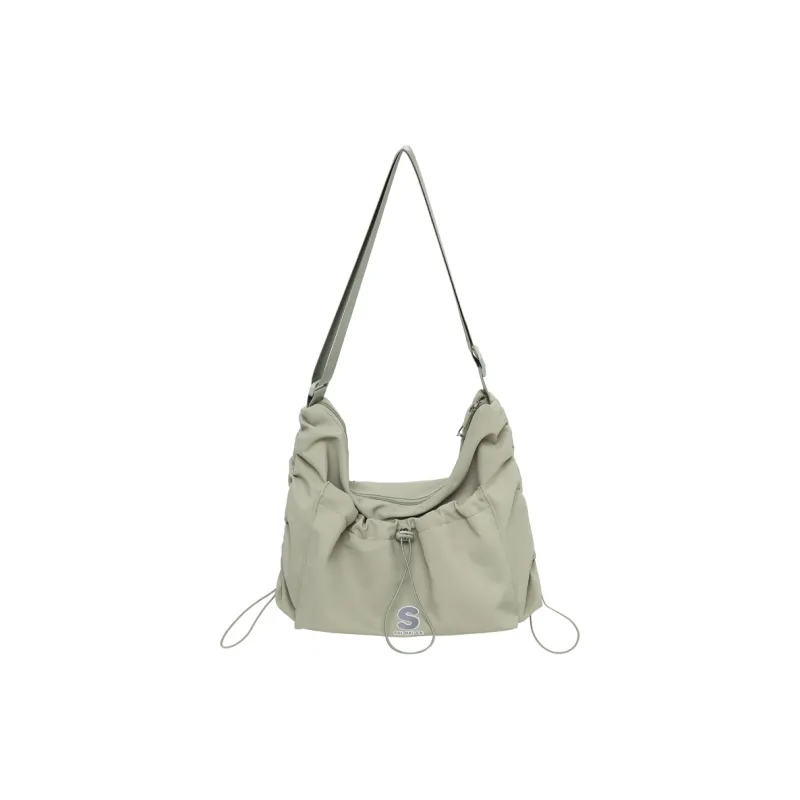 GOBLIN SHARKS 1759 Nylon Crossbody Bag Regular Unisex Ecru/Green Blue/Khaki Black-12