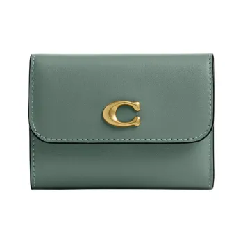 COACH Calfskin Wallet Mini Women's Sage