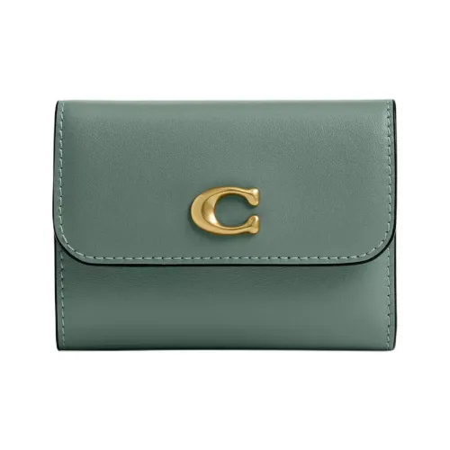 COACH Calfskin Wallet Mini Women's Sage