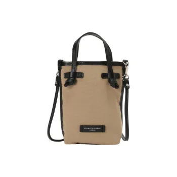 GIANNI CHIARINI Cotton Shoulder Bag, Crossbody Bag, Handbag Women's Light Beige