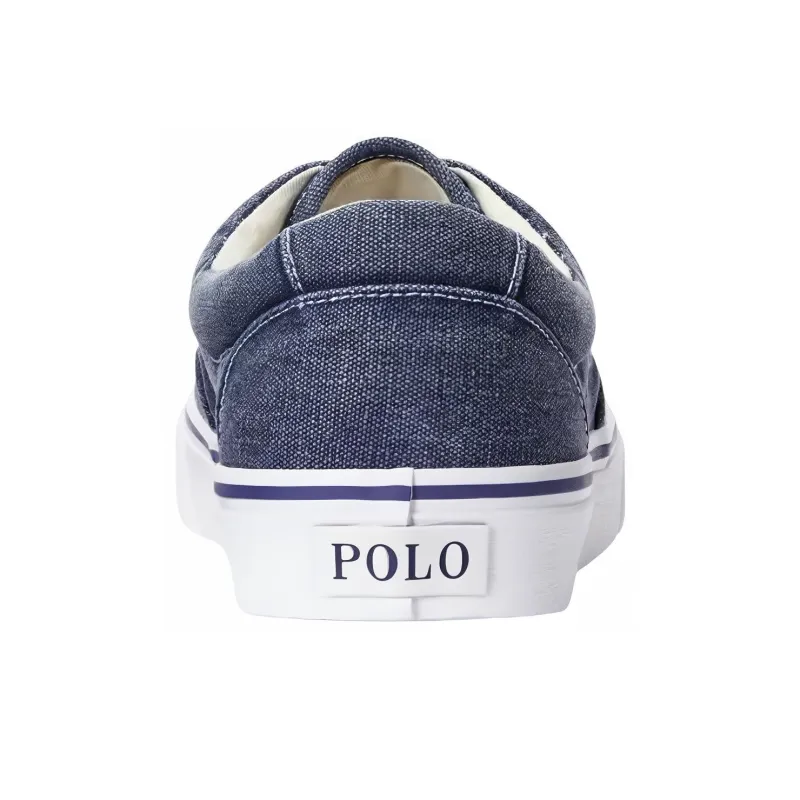 Polo Ralph Lauren Low Top Canvas Shoes Men's Gray Blue-3