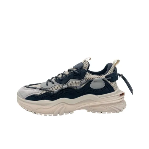 QIANJIN Cushioning, Slip Resistant, Coverage, Height Increasing Mid Top Chunky Sneakers Men's Dark Gray