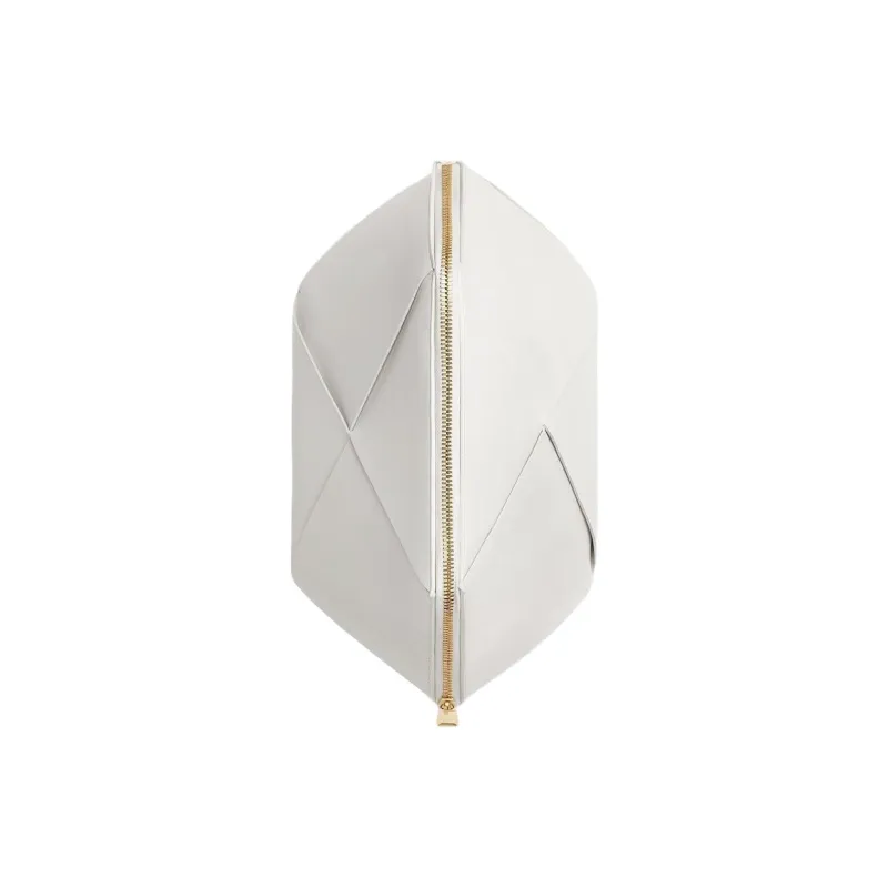 Bottega Veneta Sheepskin Clutch Women's White-2