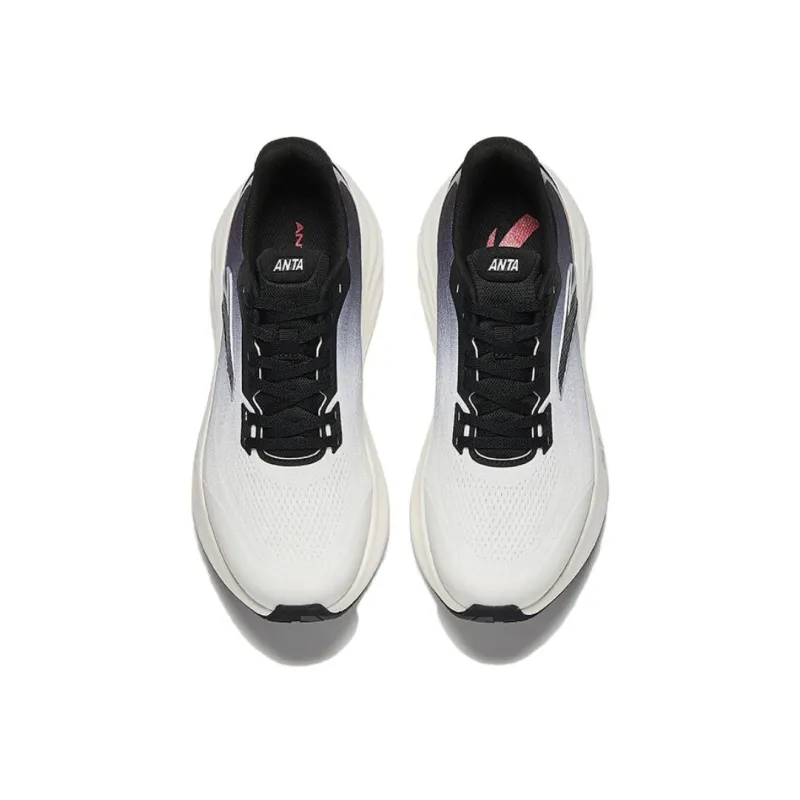 Anta Anti Slip And Wear Resistant Rebound Low Top Casual Running Shoes Men's White Black Red-2