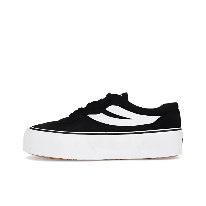 SUPERGA Canvas Shoes Women's Low Top Black-0