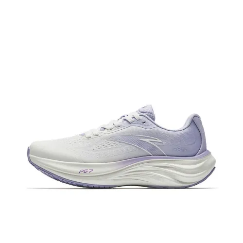 Anta Anti Slip And Wear Resistant Breathable Low Top Casual Running Shoes Women's White Purple