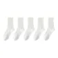 High Elastic Crew Socks Combination ⑥ (White+White+White+White+White)