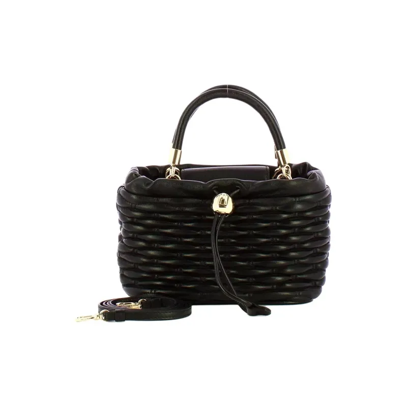 Furla Genuine Leather Shoulder Bag, Crossbody Bag, Handbag Mini Women's Black-1