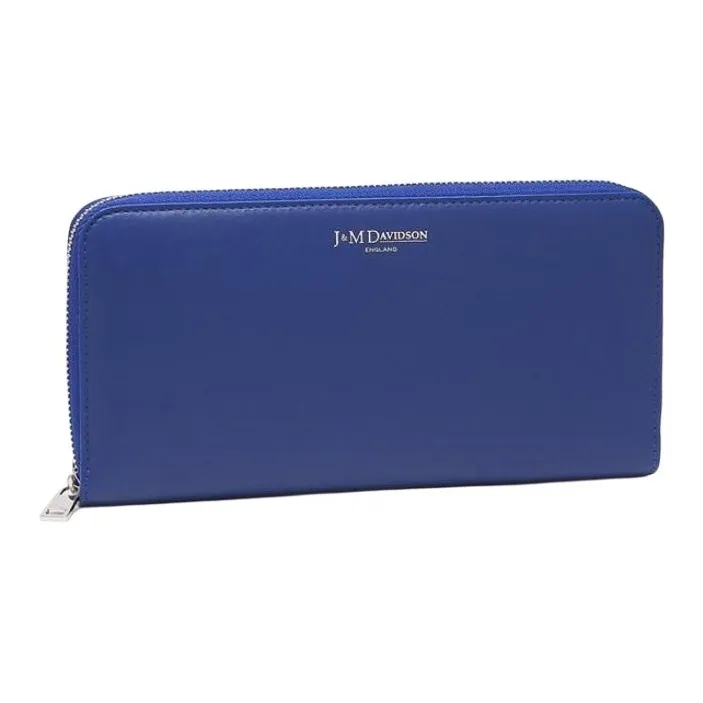 J&M Leather Wallet Women's Sapphire Blue-1