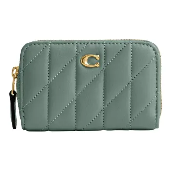 COACH Nappa Leather Card Holder Small Size Women's Sage