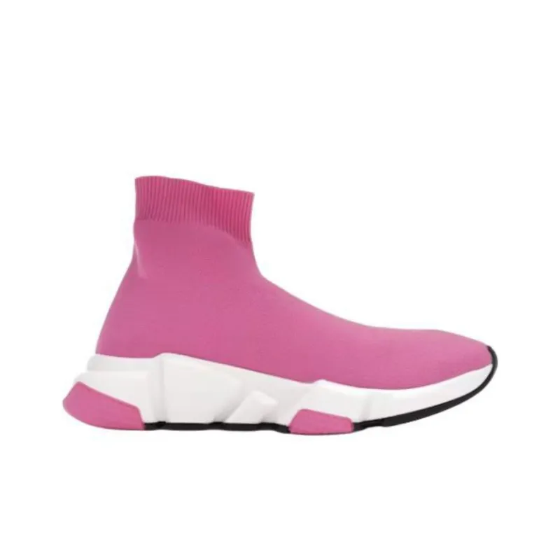 Balenciaga Speed High Top Casual Shoes Women's Pink-1