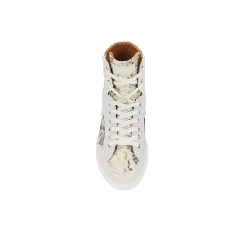 BALLY High Top Skateboard Shoes Men's White-4