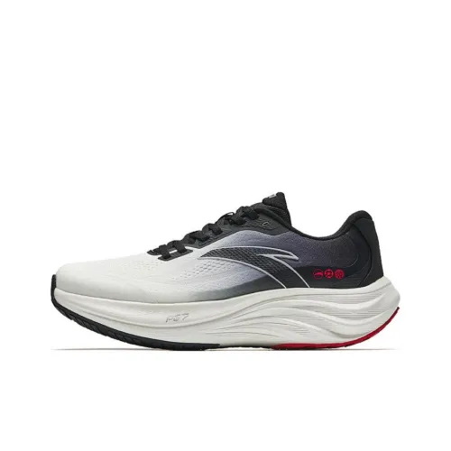 Anta Anti Slip And Wear Resistant Rebound Low Top Casual Running Shoes Men's White Black Red