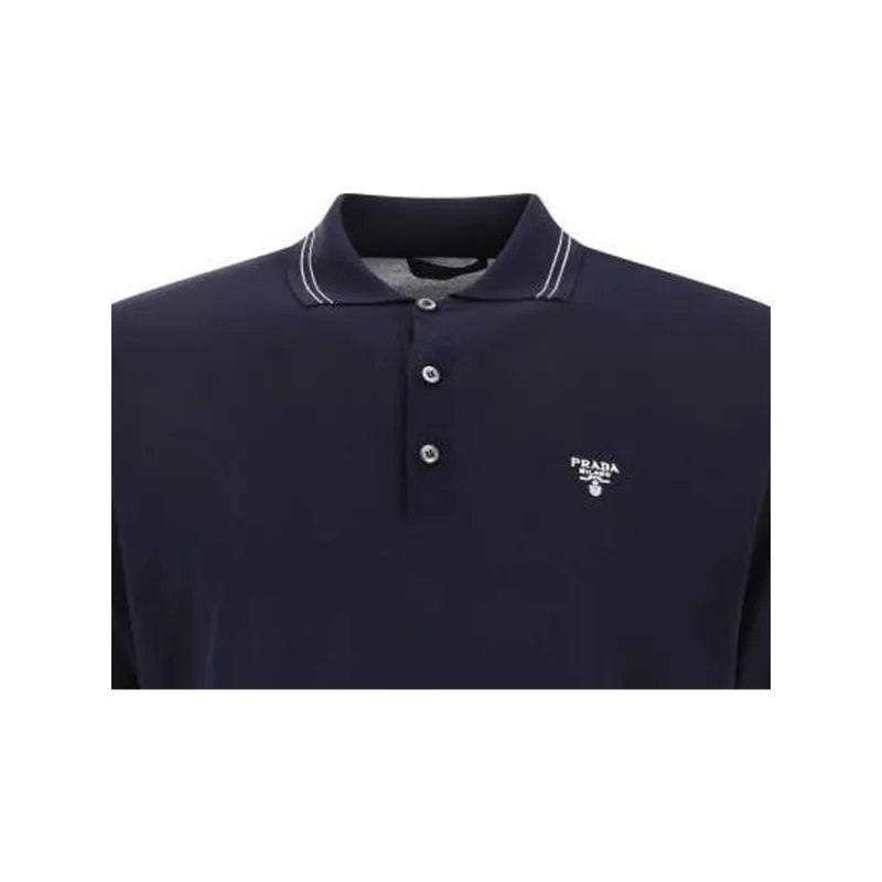 PRADA Polo Shirt Men's Navy Blue-2