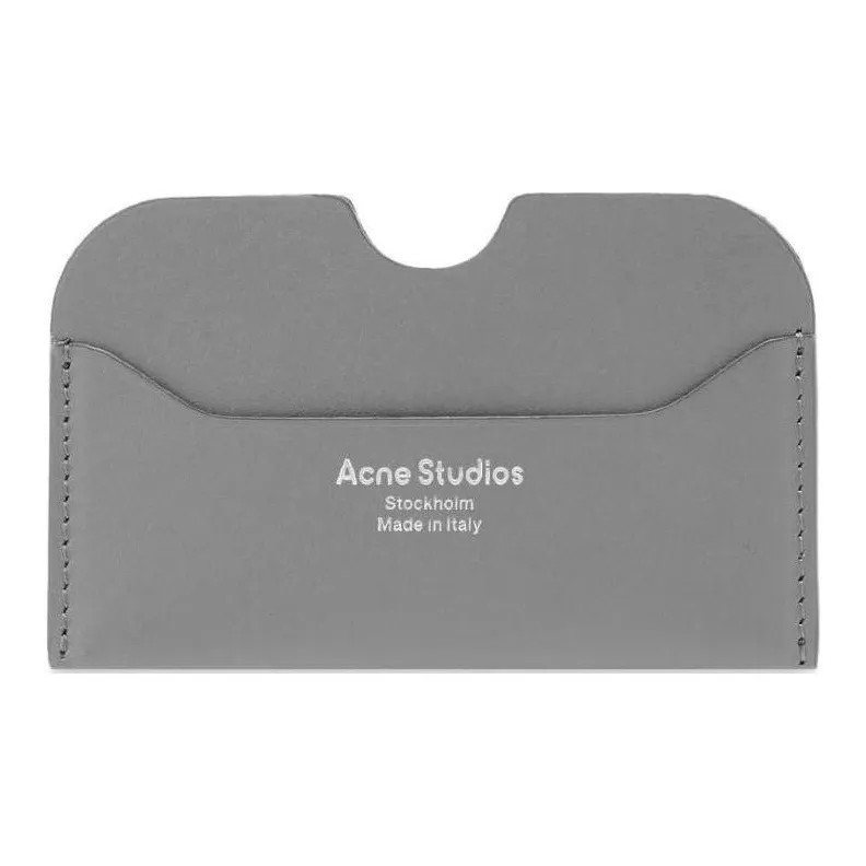 Acne Studios Leather Card Holder Men's Gray-0