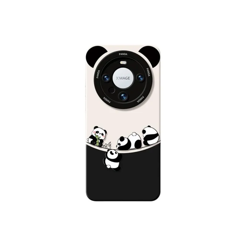 Wei Xin Silicone Material Naughty Panda Phone Cases Compatible With Huawei Mate 40/50/60/60 Pro/Pure 70/70 Pro+-0
