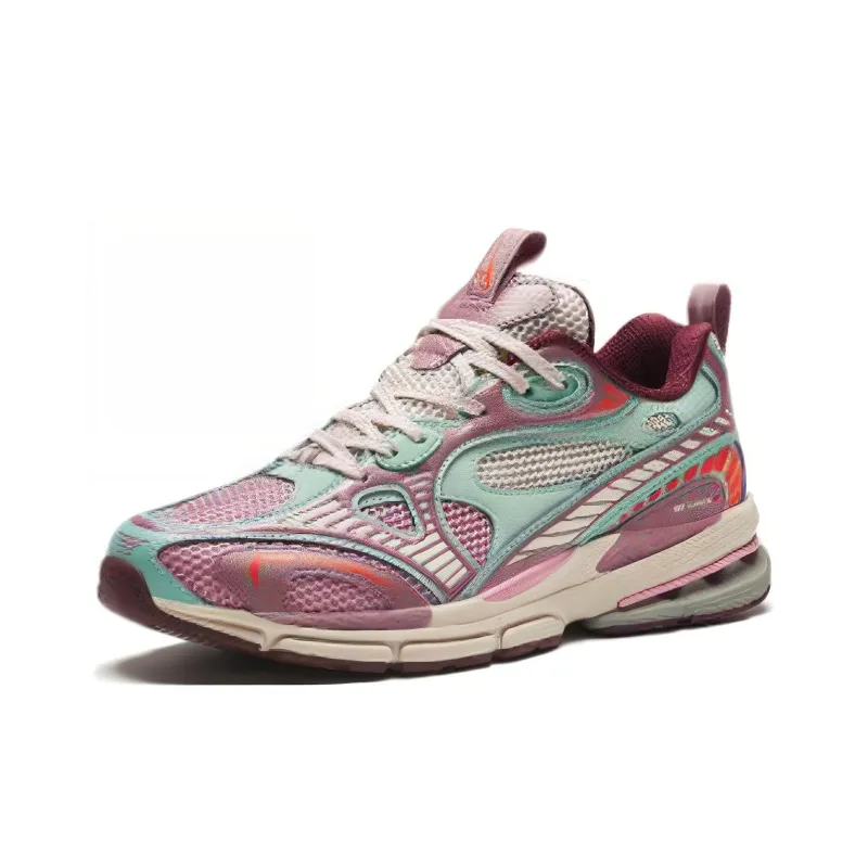 Anta Cushioning Wear-Resistant Low-Top Running Shoes Men's Fuchsia-1