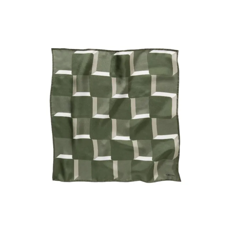 TOM FORD Silk Silk Scarves Men's Green-0