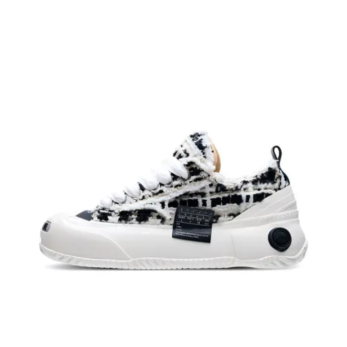 XVESSEL Canvas Bottines Shoes Unisex Low Top Black White