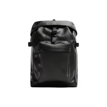 ZARA Cow Leather Backpack Regular Men's Black