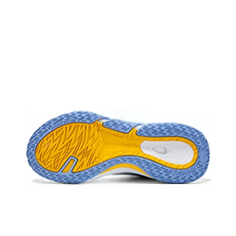 361° Anti Slip Wear Resistant Low Top Basketball Shoes Men's White Blue-3