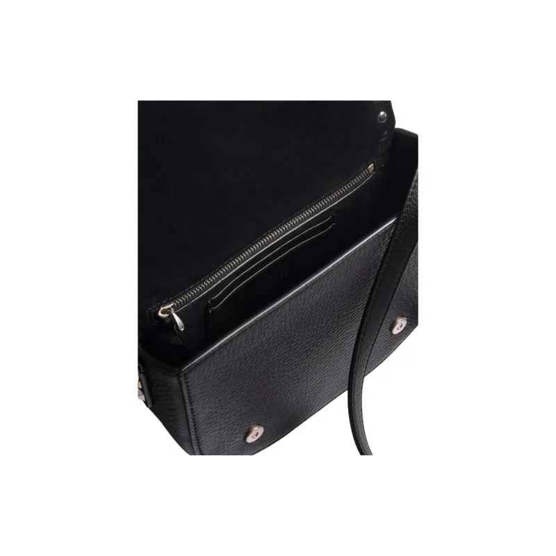 Valentino Rockstud Grained Calfskin Crossbody Bag Shoulder Bag Small Size Women's Black-5