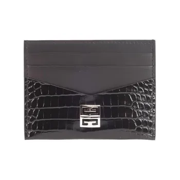 GIVENCHY Cow Leather Wallet Unisex Black