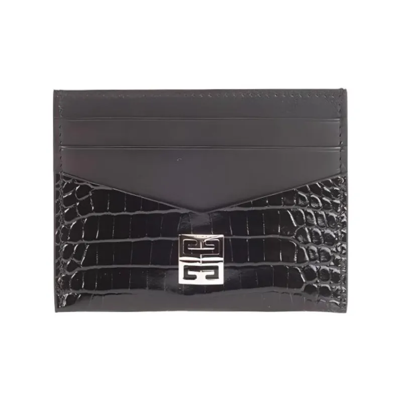 GIVENCHY Cow Leather Wallet Unisex Black-0