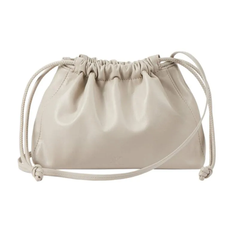 CALVIN KLEIN Synthetic Leather Shoulder Bag, Crossbody Bag Women's Gray Beige-2