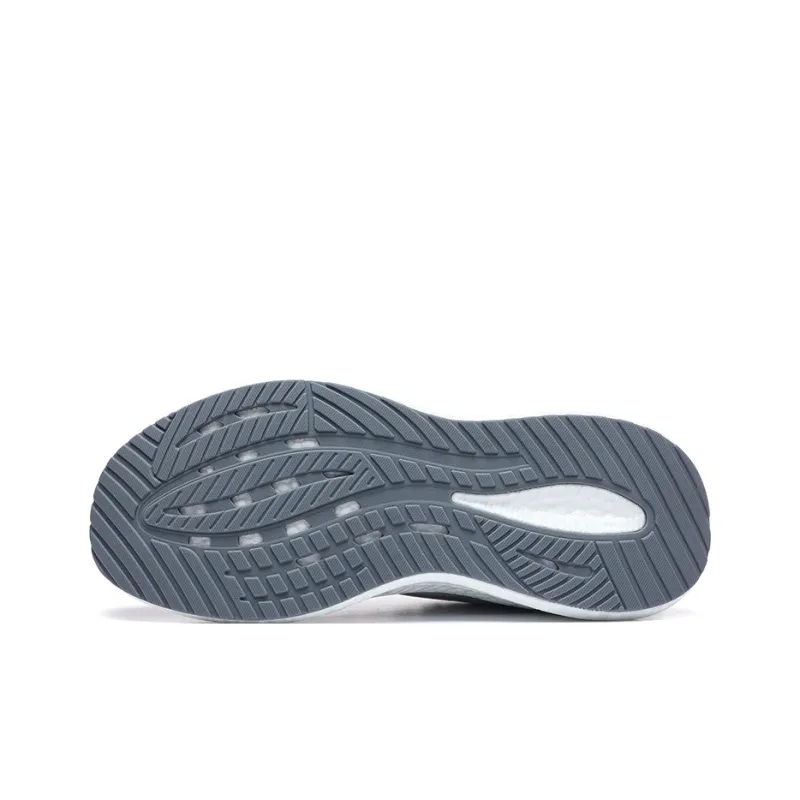 JSWEI Anti Slip And Wear Resistant Breathable Low Top Casual Running Shoes Men's White Gray-4