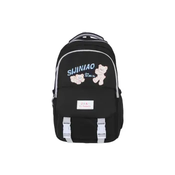LUVISTRUE Nylon Backpack Regular Unisex Black Purple/Pink Blue/Gray