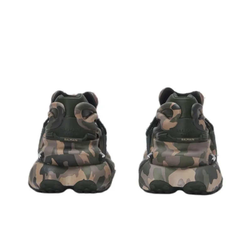 BALMAIN Unicorn Low Camouflage Print Trainers-4