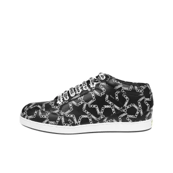 Jimmy Choo Miami Low Top Skateboard Shoes Women's Black White