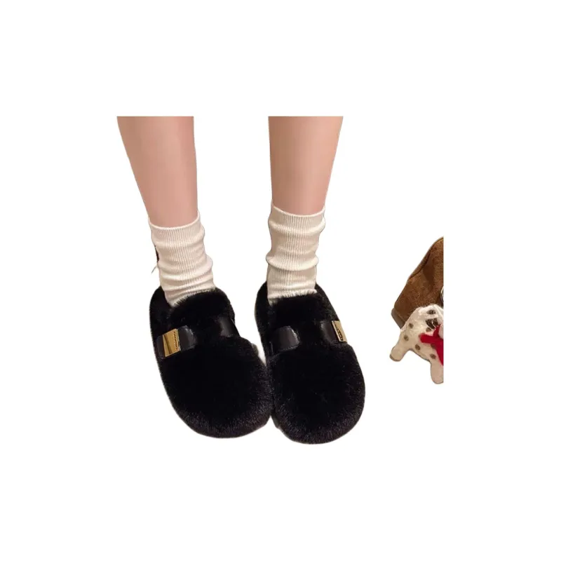 Qiao Anju Home Slippers Black/Ecru-1