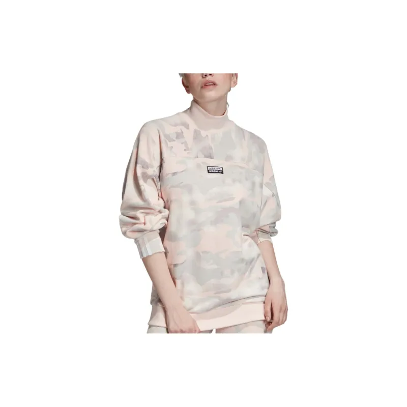 Adidas Originals SWEATER Sweatshirt Women's Pink White/Ash Gray/Light Gray Desert Pink-2