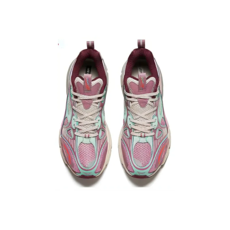 Anta Cushioning Wear-Resistant Low-Top Running Shoes Men's Fuchsia-2