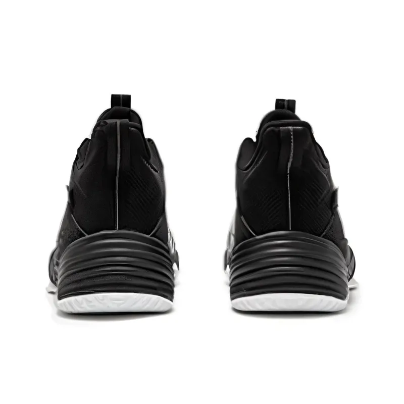 361° Cushioned Slip Resistant Mid Top Basketball Shoes Men's Black White-2