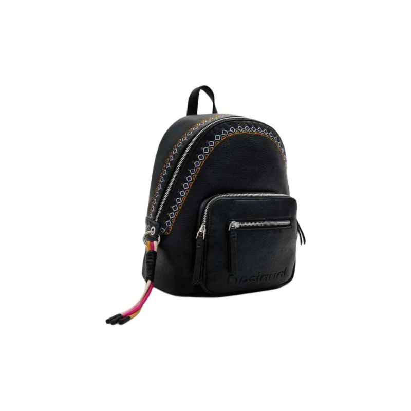 Desigual Polyurethane Backpack Small Size Women's Black-1