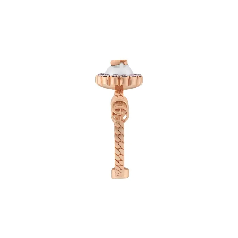 GUCCI Double G-logo Flower Ring-2