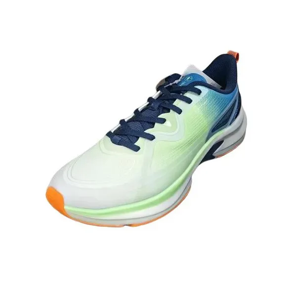 QIAODAN Anti Slip Wear Resistant Low Top Casual Running Shoes Men's White Green-2