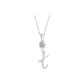 Plain Chain+Pendant+Crystal+Letter T
