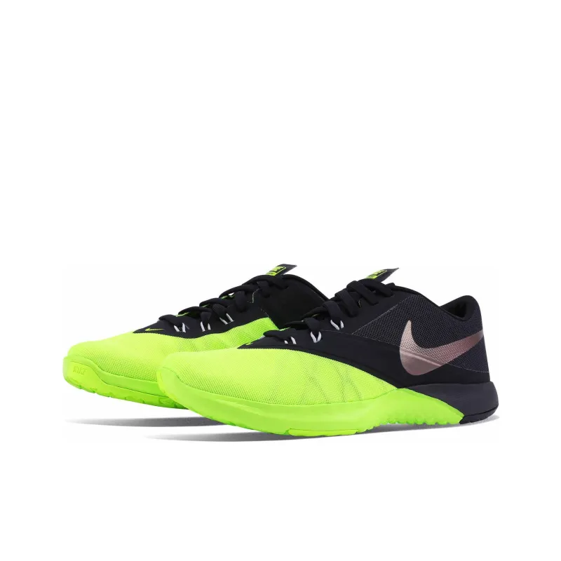 Nike FS Lite Trainer 4 Anti-Slip Wear-Resistant Low-Top Training Shoes Men's Black Yellow-2
