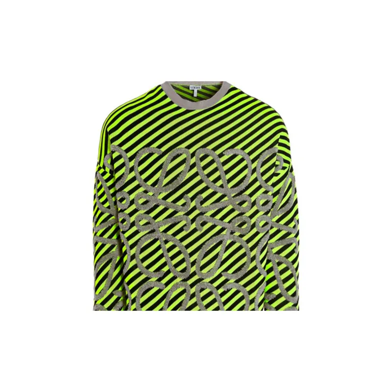 LOEWE Striped Anagram Jacquard Knit Sweater-4