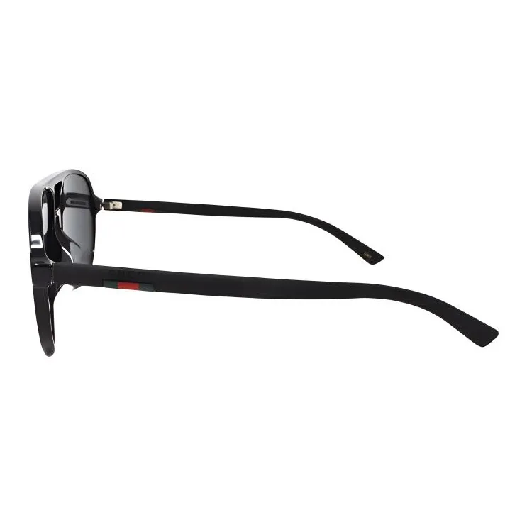 GUCCI Plastic Aviator Sunglasses Men's Black-2