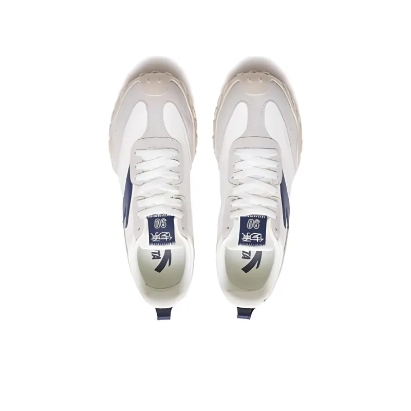 Anta Heritage 90s Cushioning Anti Slip And Wear Resistant Low Top Casual Athletic Shoes Men's White Gray Blue-1